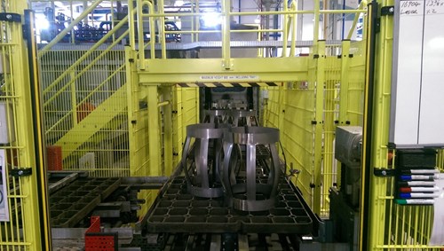 Centralizers lined up to start the Centek heat treatment process