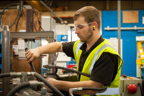 Centek engineer checking equipment